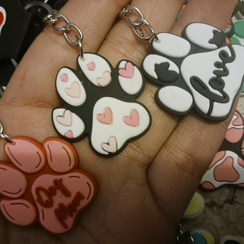 Cute Paw Print Keychains